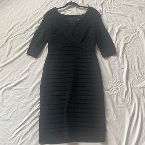 Adrianna Papell size 14 back zip black dress